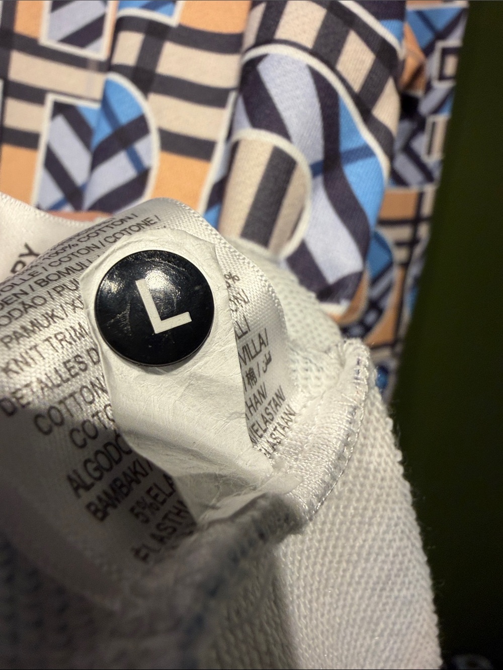 Burberry Men's Lloyd Vintage Patterned Logo Pullover Hoodie in Blue and Tan - Picture 6 of 7